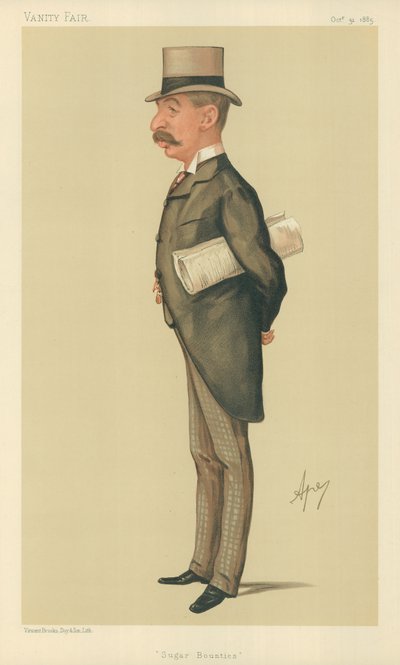 Mr. Charles Thomson Ritchie, Zuckerprämien, 31. Oktober 1885, Vanity Fair Karikatur von Carlo Pellegrini